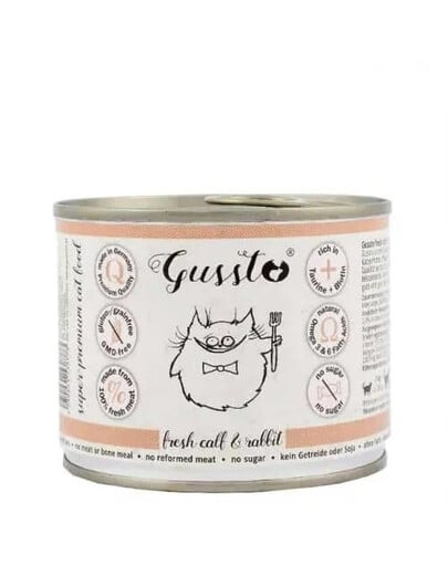 GUSSTO Cat Fresh Calf & Rabbit 200 g